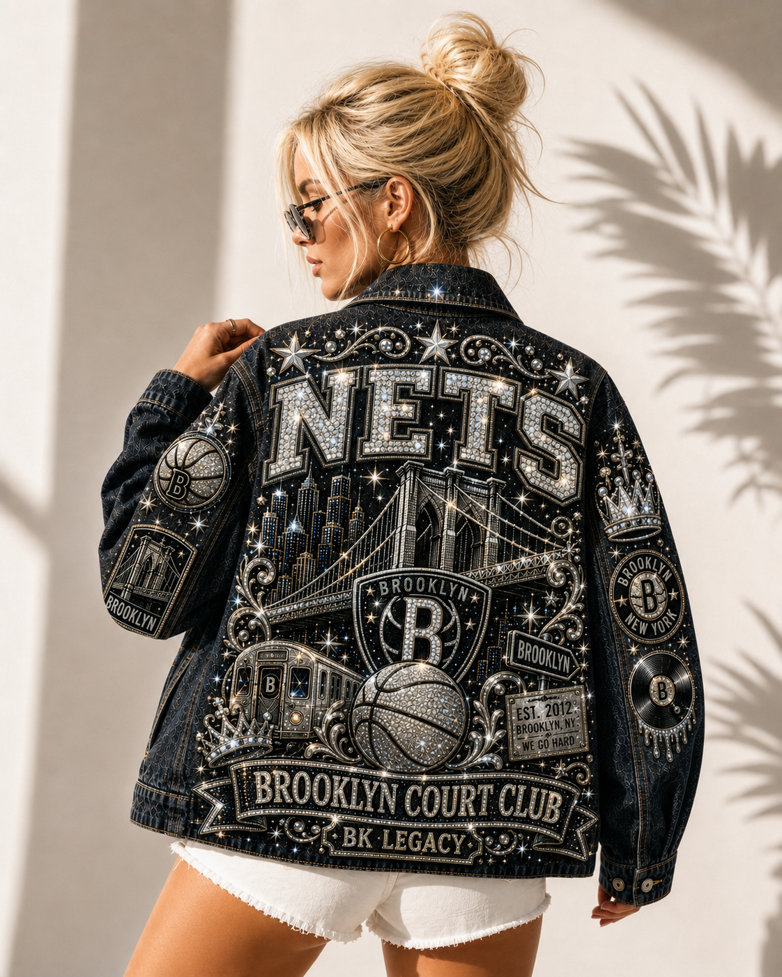 Brooklyn Court Club Basketball Fan Oversized Denim Jacket – Collector Edition BCCB04